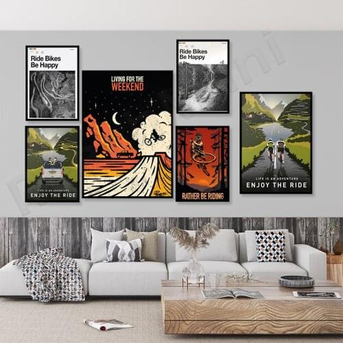 Nordic Poster Sports Cycling Competition Bike Wall Art Canvas Poster Simplicity Print Home Decorative Picture Painting