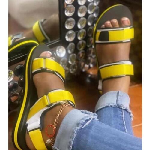 New Summer Womens Sandals Fashion Shoes Open Toe Simple Outdoor Leisure Ladies Plus Size 43 Ytmtloy Sadalias Femininas Red