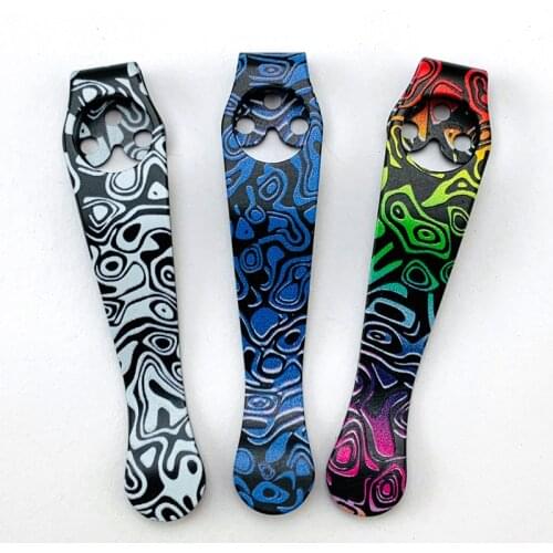 Durable CNC Alloy Folding Knife Back Clip Multicolor Painting Pocket Knife Clips For Paramilitary 2 C81 C11 C10