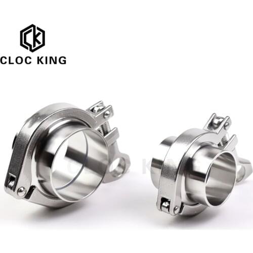 19mm-102mm(3/4”-4”)Sanitary Tri Clamp Weld Ferrule + Tri Clamp + Silicon Gasket Union Set SS304 Stainless Steel For Homebrew