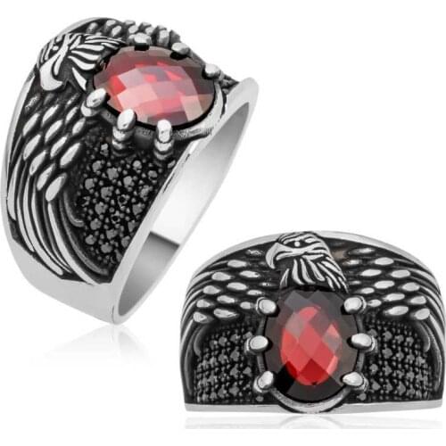 Tevuli 925 Sterling Silver Winged Eagle Men 'S Ring