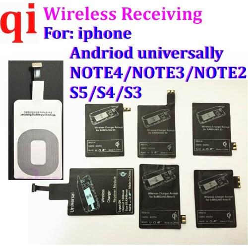 Universal TYPE C 8 pin Qi Wireless Charger Receiver Charging Receptor Pad Coil Adapter For Samsung Galaxy S5 S3 S4 NOTE 4 3