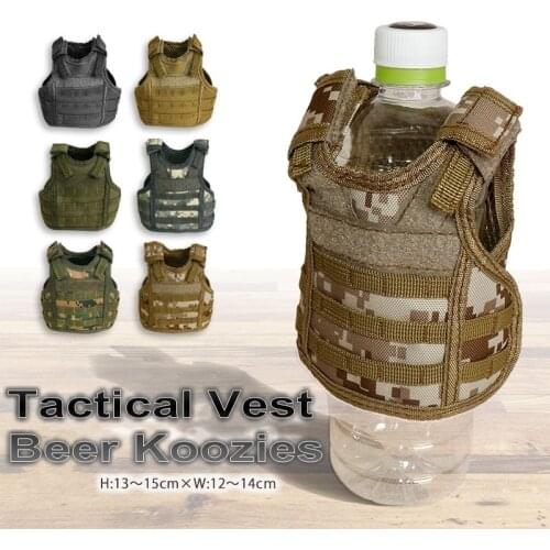 CQC Military Tactical Beer Molle Vest Beverage Cooler Drink Holder Mini Miniature Hunting Vests Wine Bottle Cover