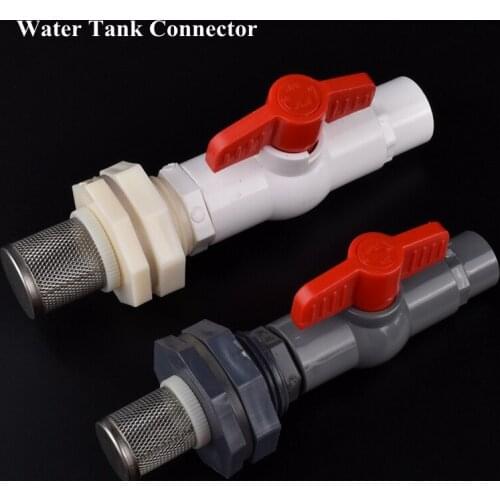 1/2'' 3/4'' Water Tank Connector Filte Combination Valve Aquarium Fish Tank Bulkhead Drainage Joints Garden Irrigation Fittings