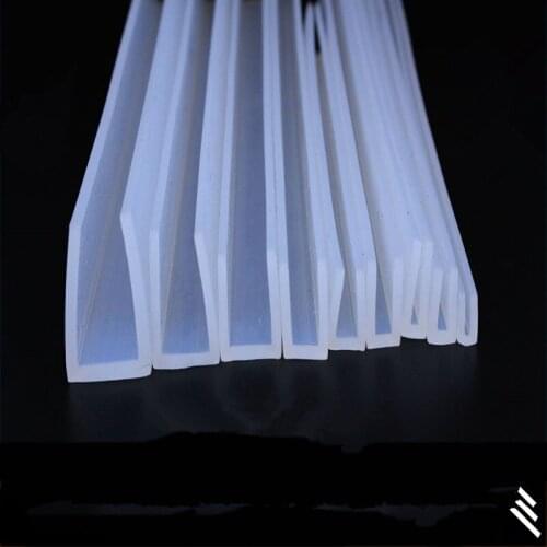 1m silicone U-shaped strip high temperature resistant silicone sealing strip FRP edge strip