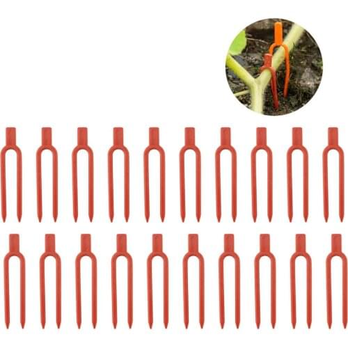 100pcs Plastic Plant Climbing Support Clips Plant Vine Holder For Flower Strawberry Seedling Tomato Garden Buildings Supplies