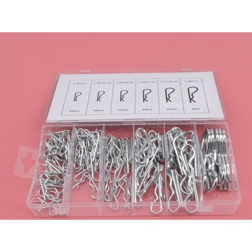 150PCS/Set Anti-Rust Hitch Retaining R Clip lynch cotter spring assorted Kit