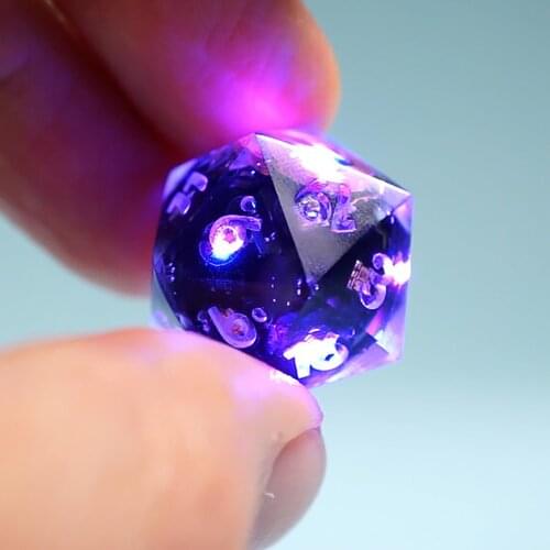 2PCS Bar Glowing Dice Induction Electronic Dice Adult Games Fun Party Weekend Play-time Bar Toys Yellow And Blue Light 16mm