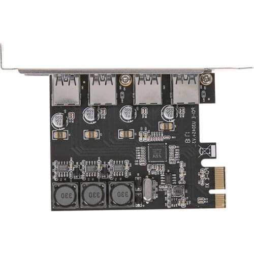 4-Port USB 3.0 Pcie Expansion Card Pci Express Pcie USB Hub Adapter Ssu U3V04S Controller Desktop USB3.0 Expansion Card