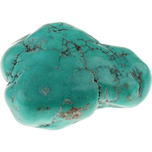5cm Rough Turquoise Stone Dark Green Nugget Quartz Rock Crystal Specimen Mineral Collection