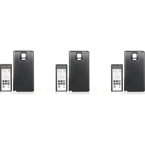 3pcs/lot 6800mAh EB-BN910BBE Extended Battery + 3 Optional Color Case For Samsung Galaxy Note IV 4 Note4 N910F/H/S/U/L/A/P