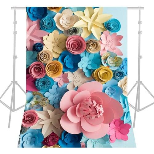 Andoer 1.5 * 2.1m/5 * 7ft Flower Wall Photography Background Wedding Backdrop Photo Studio Pros