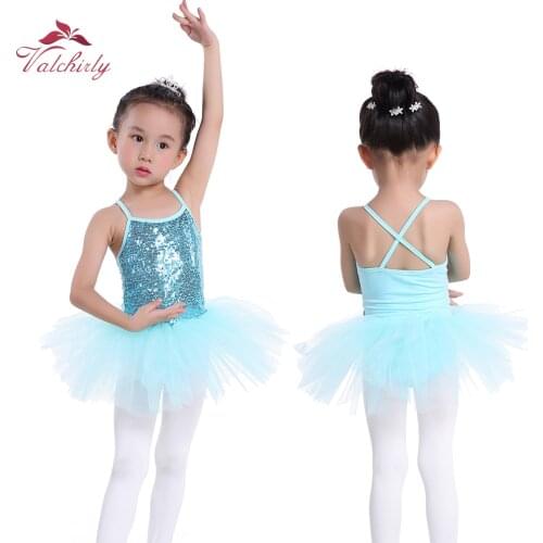 New Design Sequins Ballet Leotard Dress Dancewear Ballerina Tutu Dress Gymnastics Leotard Kids Ballet Dance Costume