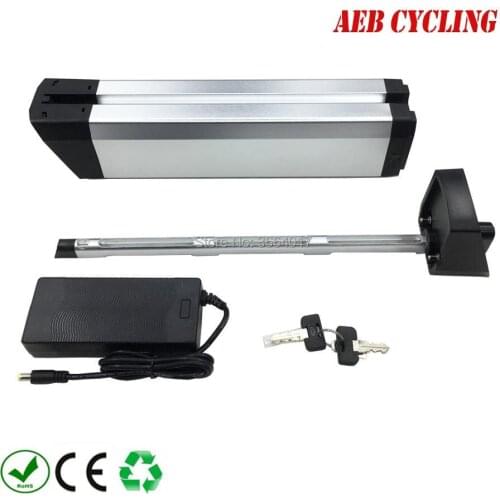 Free Shipping 250W 350W 500W 36v 48v E-bike battery 10ah 10.5ah 11.6ah 12ah 13ah 14ah slim down tube battery pack for fat bike