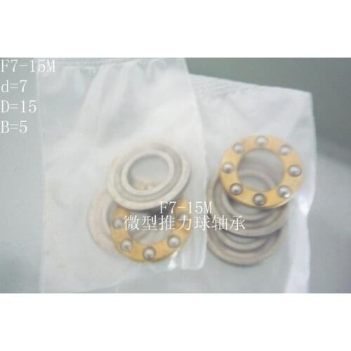 Free Shipping---Good quality 10pcs/lot F7-15M Axial Ball Thrust Bearings F7-15M 7*15*5 mm Plane thrust ball bearing