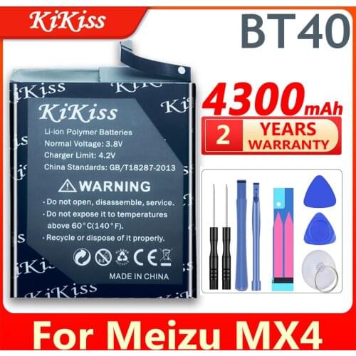 BT40 4300mAh High Capacity Battery for Meizu MX4 Battery MX 4 M460 M461 Mobile Phone