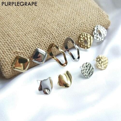 10pcs Diy Ear Pin Jewelry Accessories Pendant Material Handmade Irregular Fashion Personality Female Models