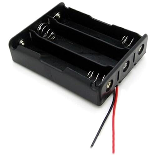 16850 Battery Case Storage Box Case Plastic Holder With Wire Leads for 3 x 18650 Batteries Soldering Cnnecting Black Wholesale
