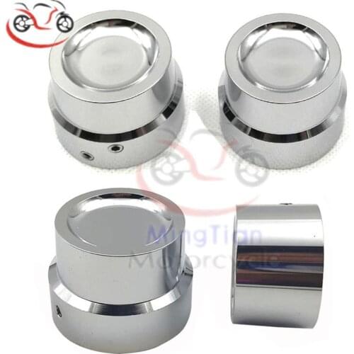 For Harley Sportster XL 883 1200 Dyna Softail Fat Boy Touring Street Road Electra Tri Glide Front/Rear Axle Nut Covers Cap