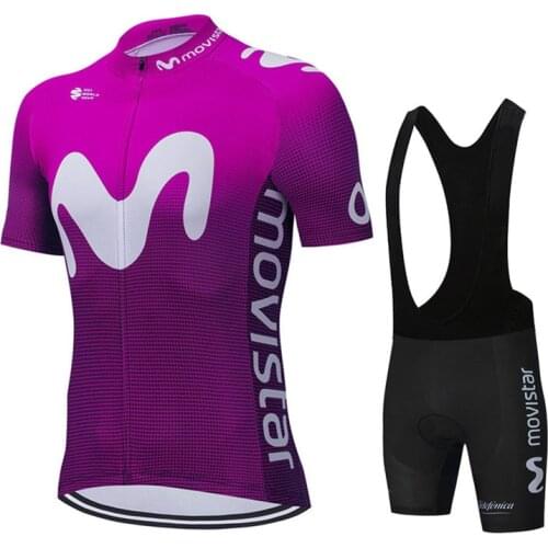 Movistar Cycling Jersey Team Cycling Clothes Equipment Racing Bike Dry Fast Clothing Mens MTB Cycling Jersey Set Ropa Ciclismo