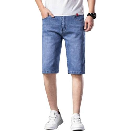 2021 Brand Clothing Hot Jeans Light Thin Summer Cotton Shorts Breathable Denim Shorts Male Mens