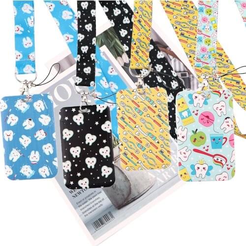 JY098 Cartoon Protect Teeth Lanyard Neck Strap for Key ID Card Phone Strap Badge Holder Fashion Accessories For Dentist Doctor