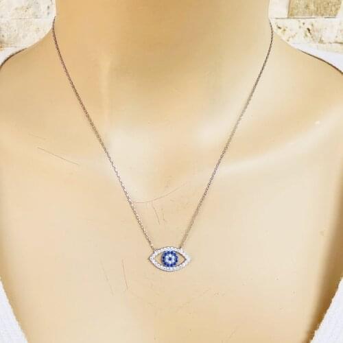 Home Evil 925 Sterling Silver Necklace Women Girls Gift Jewelry Accessories Fashion Handmade Elegant Chain