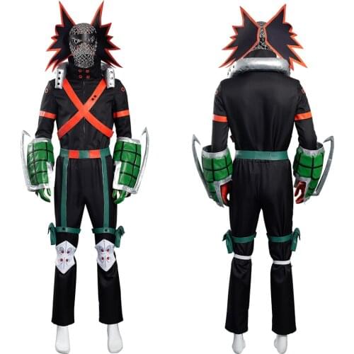 My Hero Academia Cosplay Bakugou Katsuki Cosplay Costume Battle Outfits Halloween Carnival Suit