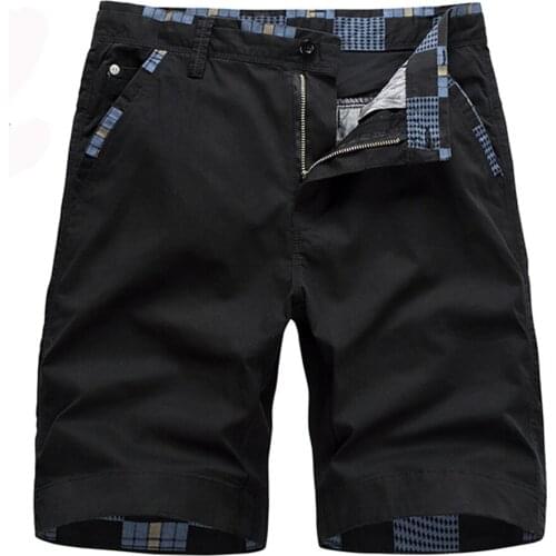Summer Loose Plus-sized Beach Shorts Casual Boardpants Men Sports Shorts Mens Solid Color Shorts Pants Cotton Cargo MKD065