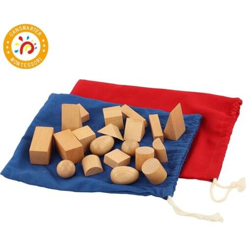 Montessori Material Mystery Bag Know Shape Education Teaching Aid Sensory Baby Toy