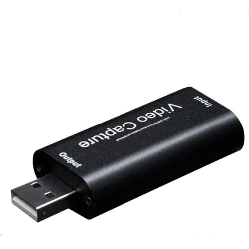 Mini Video Capture Card USB 2.0 HDMI-comp Video Grabber Record Box for Game DVD Camcorder HD Camera Recording Live Streaming