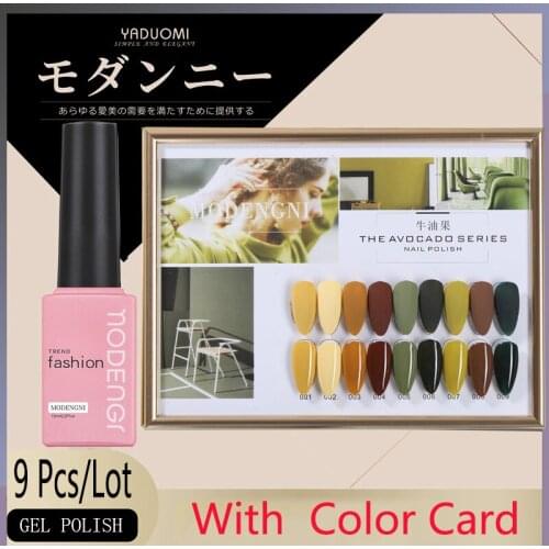 Gel Nail Polish Set Acrylic Nail Kit 9PCS/LOT Soak Off Hybrid Lacquer Semi Permanent Gellak Varnish Set For Manicured For Nail
