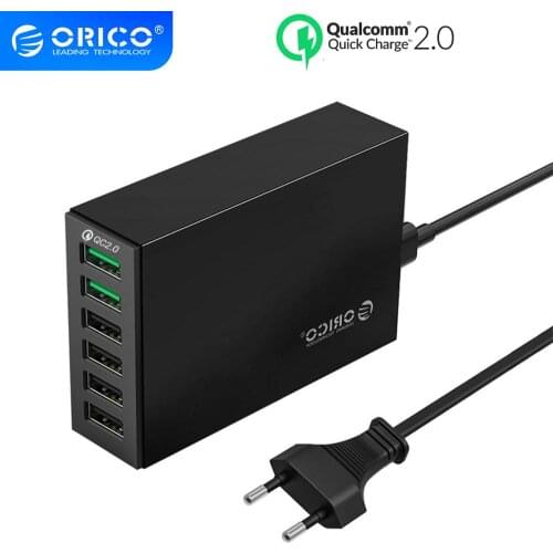 ORICO QC 2.0 Quick Charger With 4 Ports 5V2.4A 50W Max Output Mobile Phone USB Charger for Samsung Xiaomi Huawei