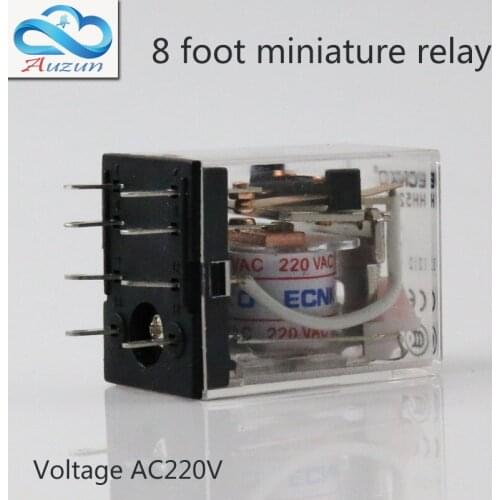 10 pieces hh52P small current relay intermediate relay AC220 8 a foot 5 a2 2 closure ECNKO voltage DC24V DC12V or other