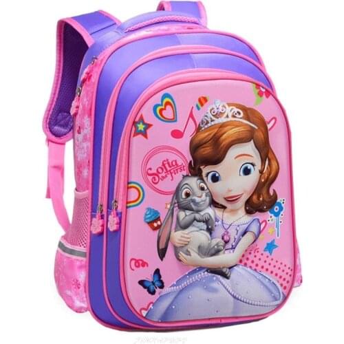 Frozen Elsa Princess Backpack Toddler Kids Girls Sofia 3D Cartoon School Bag Kindergarten Book Bags Cute Baby Bag Travel Mochila