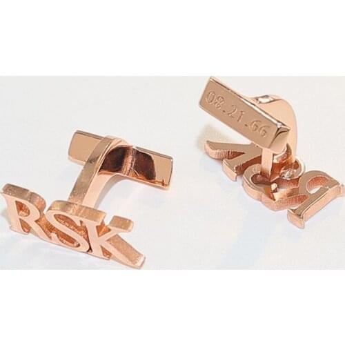 925 Silver Personalized Men Cufflink Handmade Jewelry Custom Name Date Number Fashion Shirt Cufflinks Set for Wedding Party