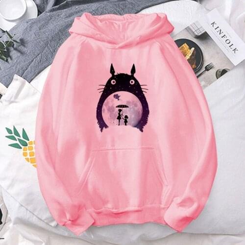 Cute Totoro Studio Ghibli Kawaii Harajuku Hoodies Women Kawaii Cartoon Ullzang Sweatshirts Graphic Anime Hoody Female pullover