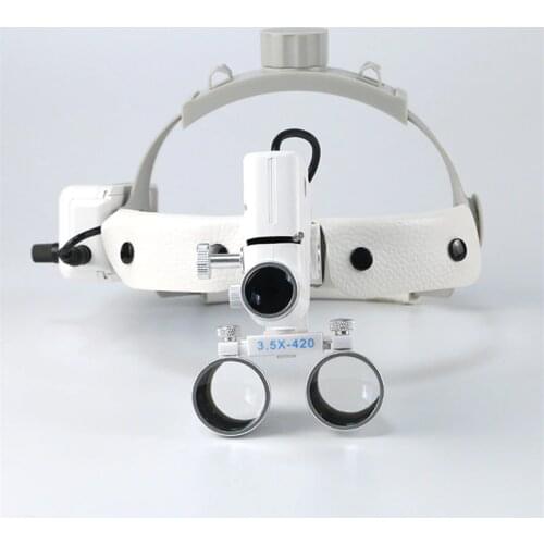 High Quality Wireless 5WLED Medical Headlamp Surgical Headlight Illuminator+2.5/3.5X Binocular Magnifier Dental Loupes