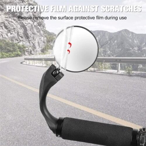 Bike Rear View Mirrors 360 Dregree Rotatable Folding Handlebar Mounted Convex Mirror for Cycling Bike Accessories