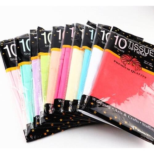 10Sheets/bag Tissue Paper Flower 50*66cm Gift Packaging Home Decoration Festive Party Wedding DIY Gift Packing Supplies