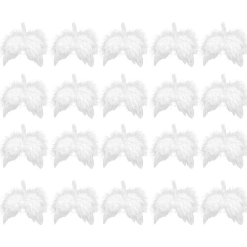 20Pcs White Feather Wing Hanging Decoration For DIY Dream Catchers Craft Wedding Festival Centerpieces Baby Shower Decor