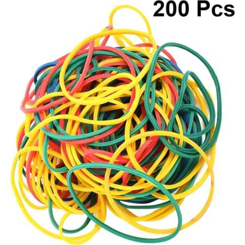 200pcs Colorful Rubber Bands Tattoo Rubber Rings Practical Tattoo Machine Accessories for Tattoo Machine (Large Size Colorful)