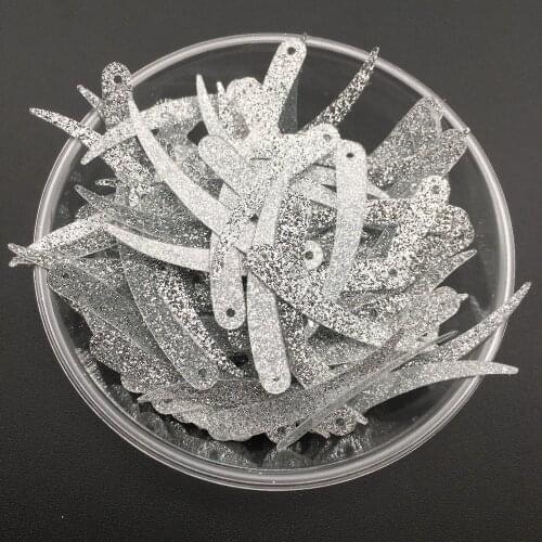 30g 750pcs 33*5mm Chilli Loose Sequin Paillette Crafts Sewing ,Women Kids Diy Garment Accessories Glitter podwer Golden ,Silver