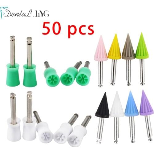 50pcs/bag Dental Prophy Polishing Cup Rubber Silicone Dental Bending Machine Polisher Prophy Cup Oral Polish Tooth Whitening