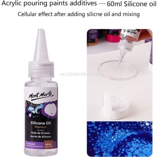60ML Pigment Acrylic Paint Pouring Medium Silicone Oil for artist DIY Art Supply
