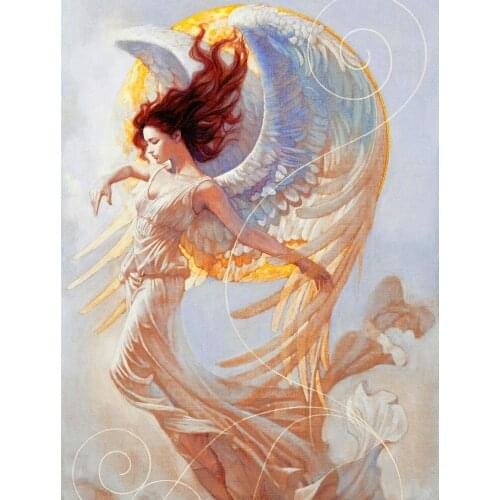 New Diamond Painting Moon Angel Full Square/Round Diamond Embroidery Portrait Picture Rhinestone Diamond Mosaic Kit Gift