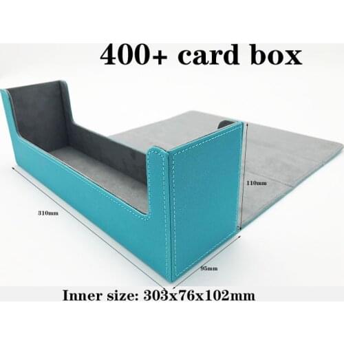 Large capacity side opening 400+ Card Box Capacity Blue Card Case Container Collection For Board Game Sleeve Holder Box