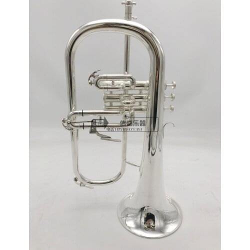 Super playing music instrument Fruger B flat silver plated with Accessories case free shipping