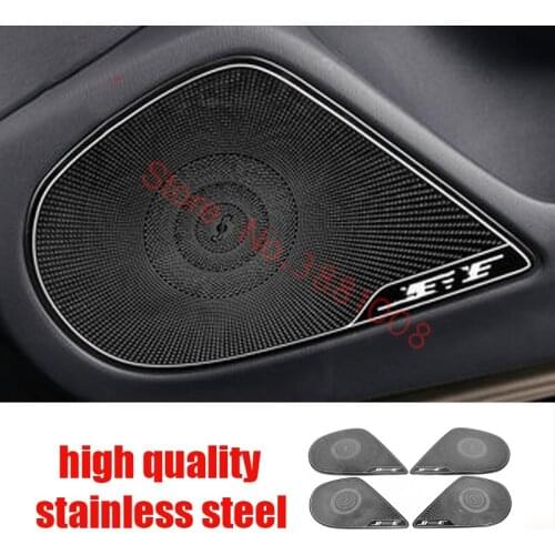 For Mazda 6 Atenza 2018 2019 Stainless steel Car Accessories Interior Door Speaker Audio Horn Cover Trim Frame Sticker Styling
