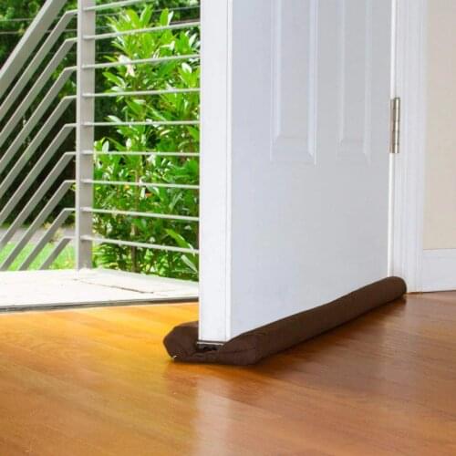 Double Guard Stopper Twin Door Decor Protector Doorstop Draft Dodger Energy Saving Home